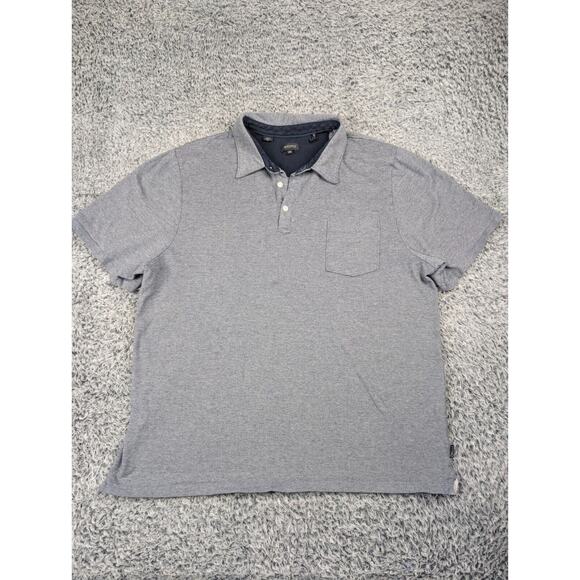 David Bitton Buffalo Shirt Men 2XL XXL Blue Short Sleeve Polo Preppy Casual - Picture 1 of 6